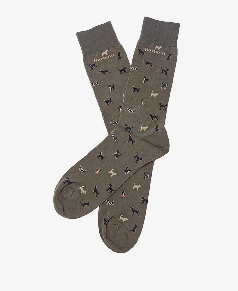Barbour Mavin Dog Sock Olive